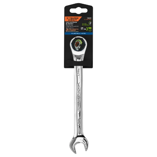 Soporte para Macetas Ajustable Llave combinada con matraca, 17 x 218 mm, Truper Expert