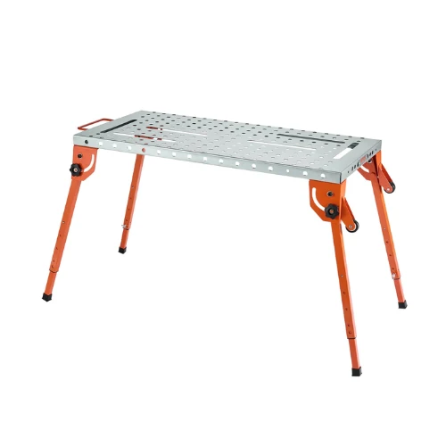 Welding Table 44" x 21" 500lbs Load Folding Workbench w/ 4 Level Ajustable Height