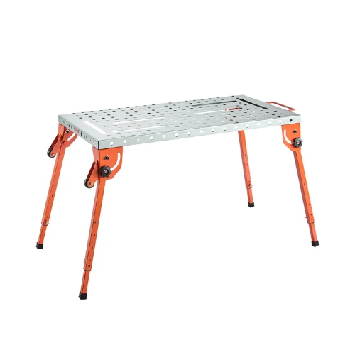 Welding Table 44" x 21" 500lbs Load Folding Workbench w/ 4 Level Ajustable Height