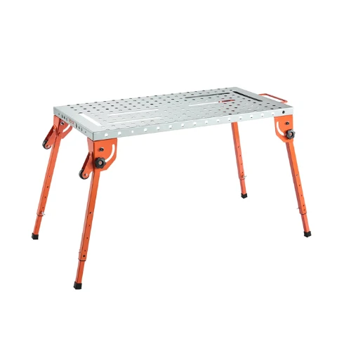 Welding Table 44" x 21" 500lbs Load Folding Workbench w/ 4 Level Ajustable Height