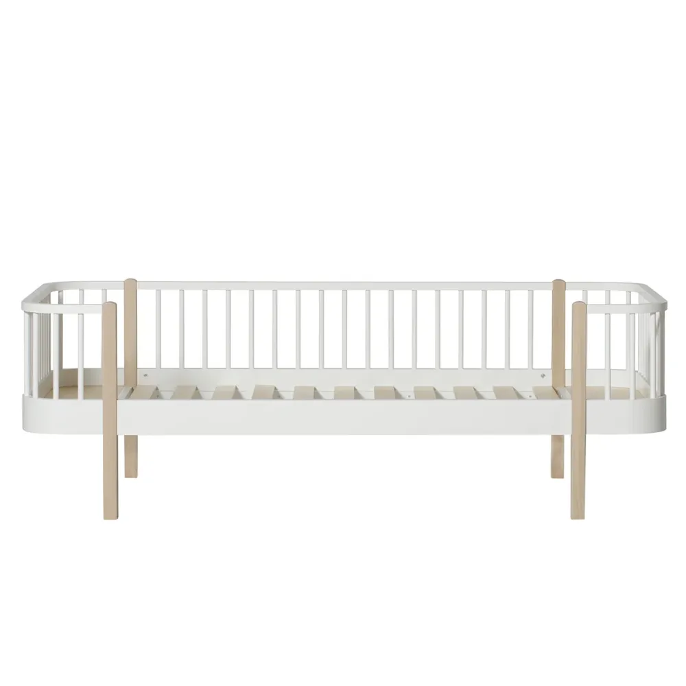 WOOD PRIMIGENIO DAY BED, WHITE/OAK