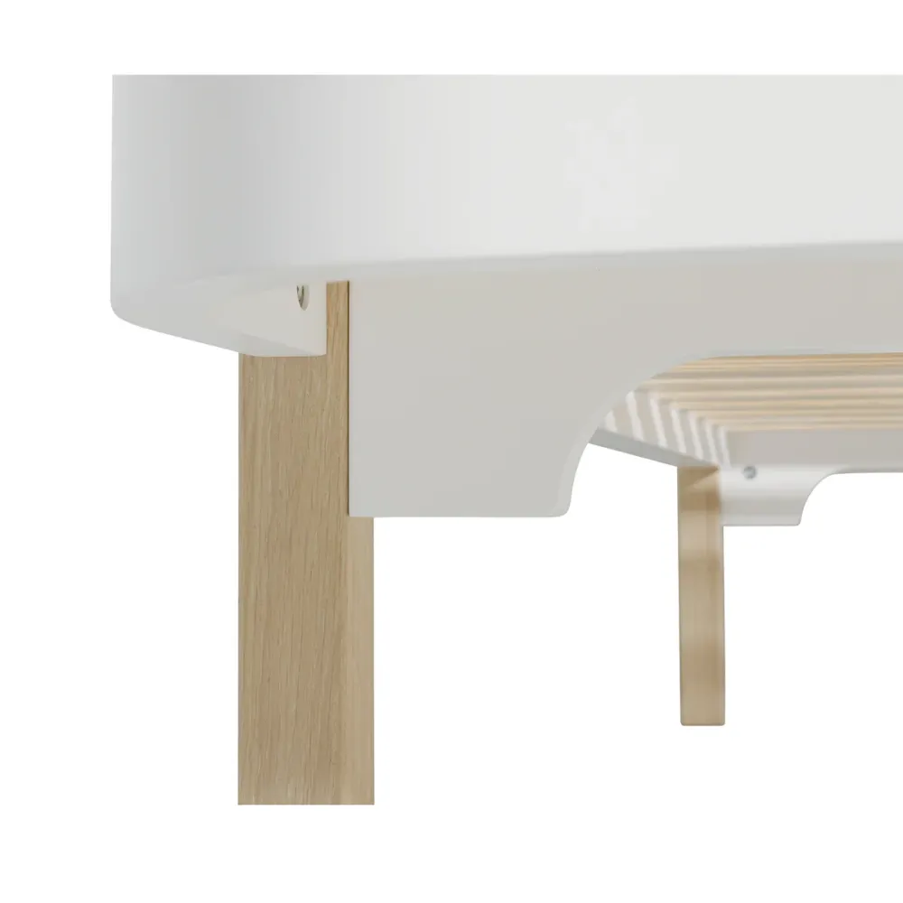 WOOD PRIMIGENIO DAY BED, WHITE/OAK