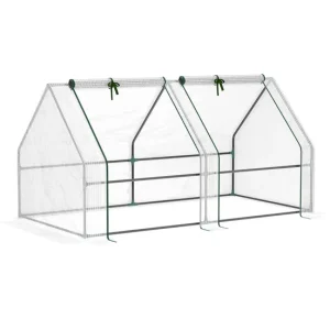 Certificado para Germinación Outsunny Invernadero de Exterior Invernadero de Jardín 180x90x90 cm Tipo Caseta con 2 Ventana...