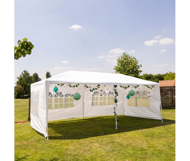 Cenador con Mosquitera Carpa para eventos ALIZÉ 300×600 cm Blanco