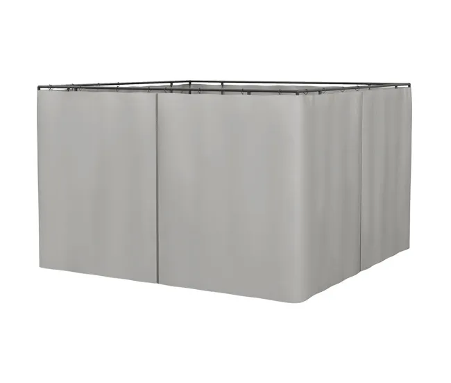Estructura de Aluminio Anodizado Outsunny 4 Paredes Laterales para Cenador 3x2 m Laterales de Carpa con Ganchos Cortinas s...