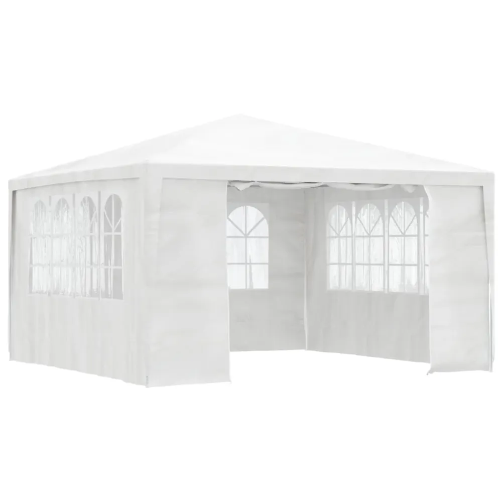 Estructura de Aluminio Anodizado vidaXL carpa profesional para fiestas con paredes blanco 90 g/m² 4x4 m