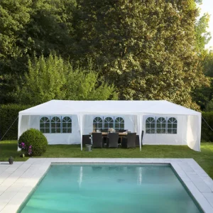 Gazebo Plegable Carpa para eventos ALIZÉ 300×900 cm Blanco