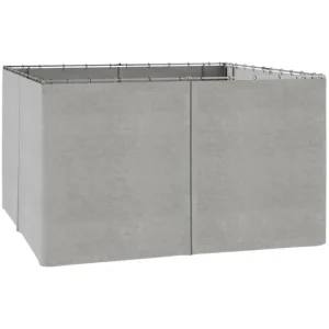 Outsunny 4 Paredes Laterales para Cenador 3,5x2 m Laterales de Carpa con Ganchos Cortinas sin Ventanas Reemplazo Lateral p...