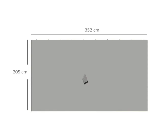 Outsunny 4 Paredes Laterales para Cenador 3,5x2 m Laterales de Carpa con Ganchos Cortinas sin Ventanas Reemplazo Lateral p...