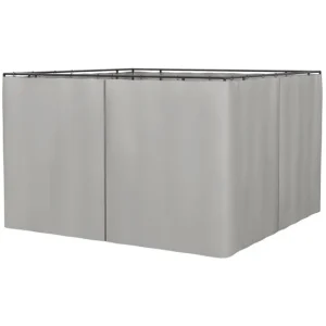 Outsunny 4 Paredes Laterales para Cenador 3x2 m Laterales de Carpa con Ganchos Cortinas sin Ventanas Reemplazo Lateral par...
