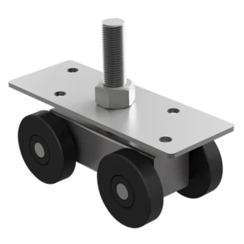 Carretilla Cuatro Baleros Rodaja Voluminoso De Nylon Para Puertas Corredizas Herralum (Modelo de 4 Ruedas)