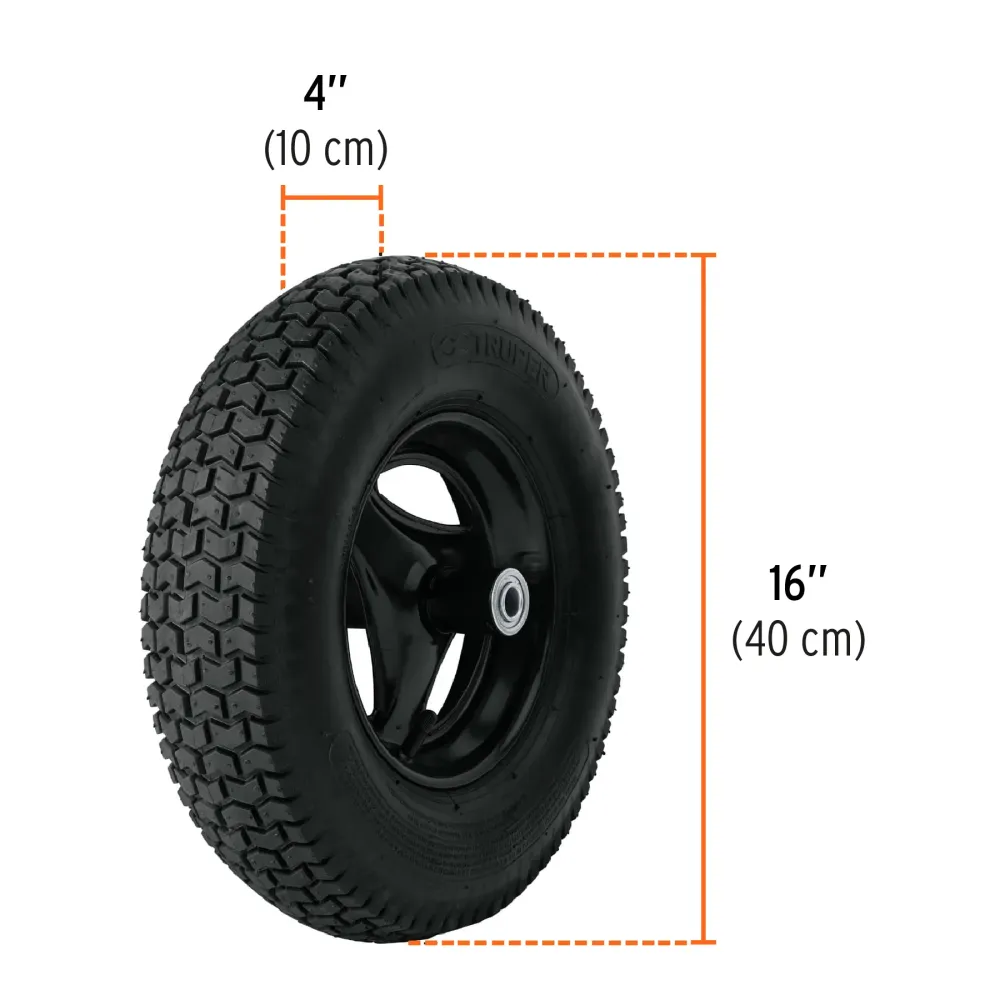 CARRETILLA LLANTA REFORZADA 4' BAST/TUB 11740