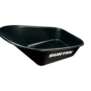 Carretilla de Mano Surtek ct60a concha plástica para carretilla sin chumacera 6 pies cúbicosnegra