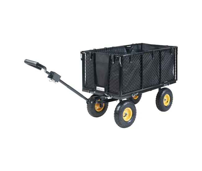 Carro de Carga Carrito de transporte Corropoli 112x51cm máx 550kg - Negro/Amarillo
