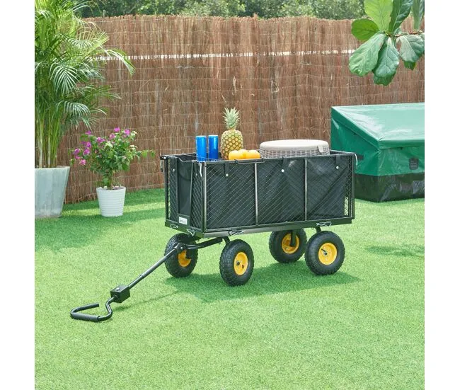 Carro de Carga Carrito de transporte Corropoli 112x51cm máx 550kg - Negro/Amarillo