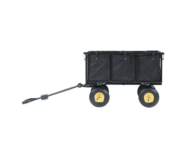 Carro de Carga Carrito de transporte Corropoli 112x51cm máx 550kg - Negro/Amarillo