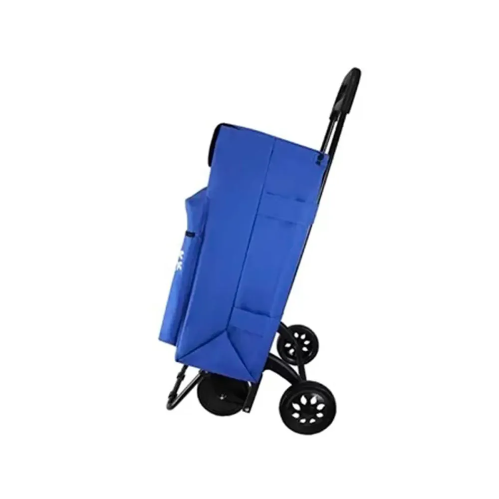 Carro de Carga Carro de la compra Julia Bastilipo 57L 4 ruedas con bolsillo isotérmico azul