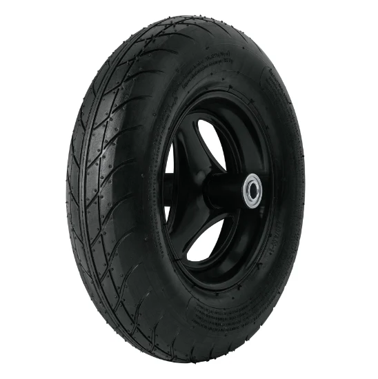 Llanta ligera, 16" con rin, eje y baleros para carretilla