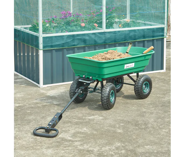 Portaherramientas Móvil Carrito de transporte Corfinio 111x51cm Máx. 250kg - Verde/Negro