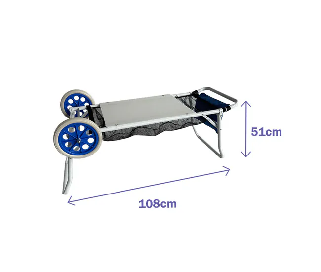 Carro Multiusos Marbueno Blanco PVC Acero Red 108 x 51 x 51 cm | Plegable para Almacenaje |