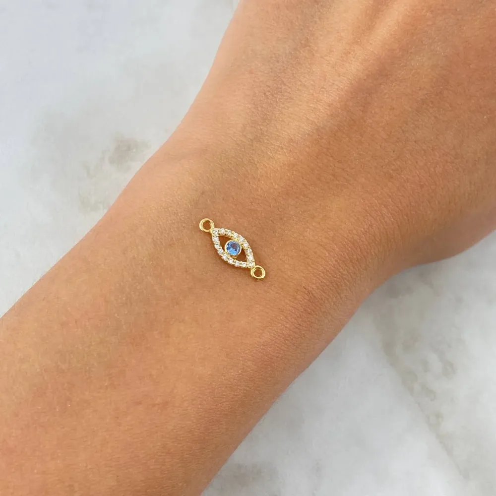 Profesional Certificado Herraje Ojo Turco 0.4gr / 1.5cm / Circones Blancos y Celeste Oro Amarillo