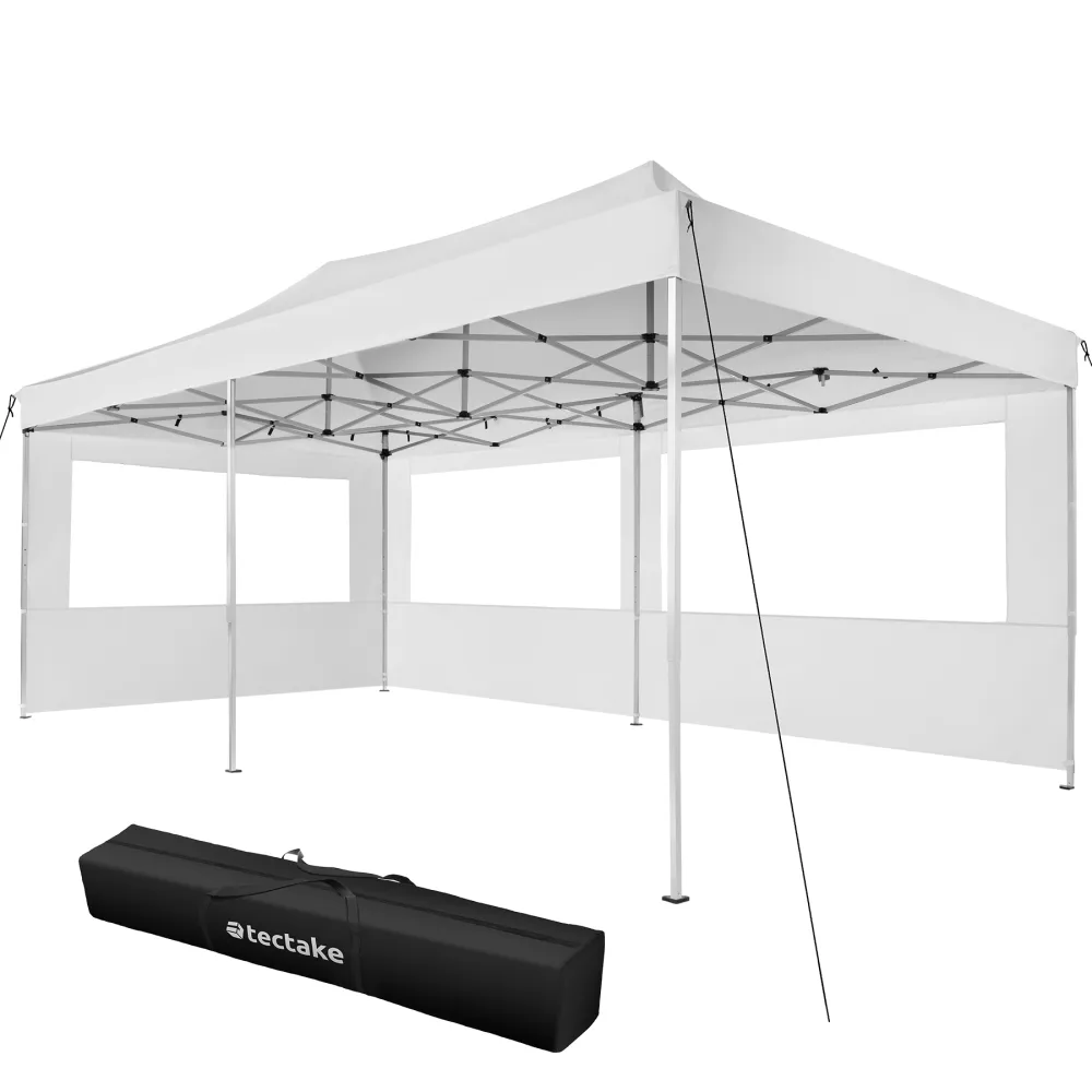 Sistema de Riego Carpa, con estructura de aluminio, blanco