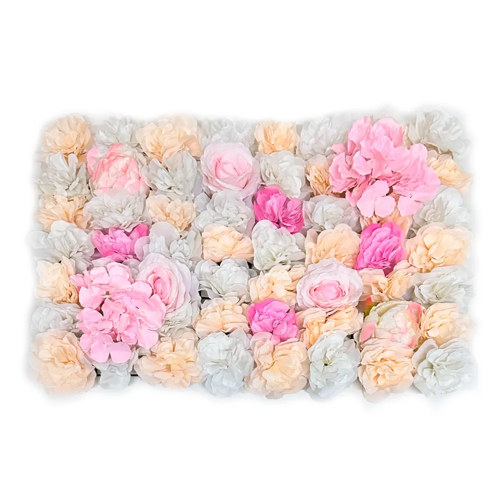 Certificado para Exteriores Bloque de Cesped Artificial - 60cm x 40cm - Pastel Rosa con Blanco