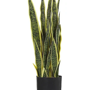 Césped para Balcón Planta artificial en maceta verde/negro 63 cm snake plant
