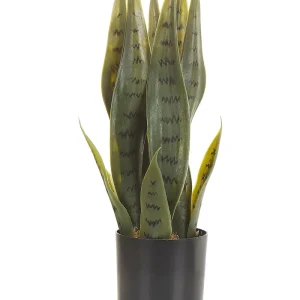 Césped para Balcón Planta artificial en maceta verde/negro 40 cm snake plant