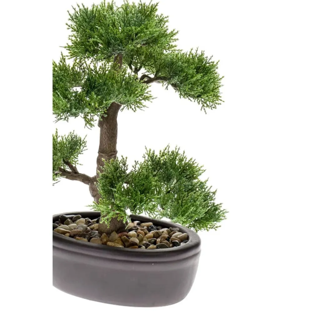 Esmeralda bonsai cedro artificial verde 32 cm 420001 para Jardín y Terraza