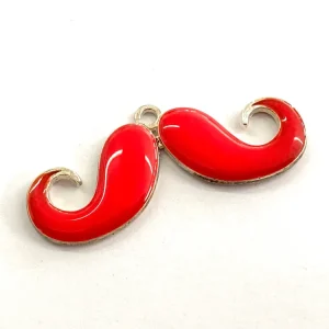 Acero Inoxidable Bigote, Rosa, Charm, Enamel