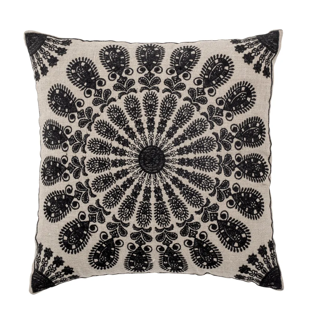 Acero Inoxidable Bloomingville Datta Almohada, Negro, Lino