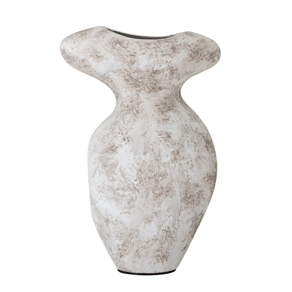 Acero Inoxidable Bloomingville Jarrón Nori Deco, Gris, Terracota