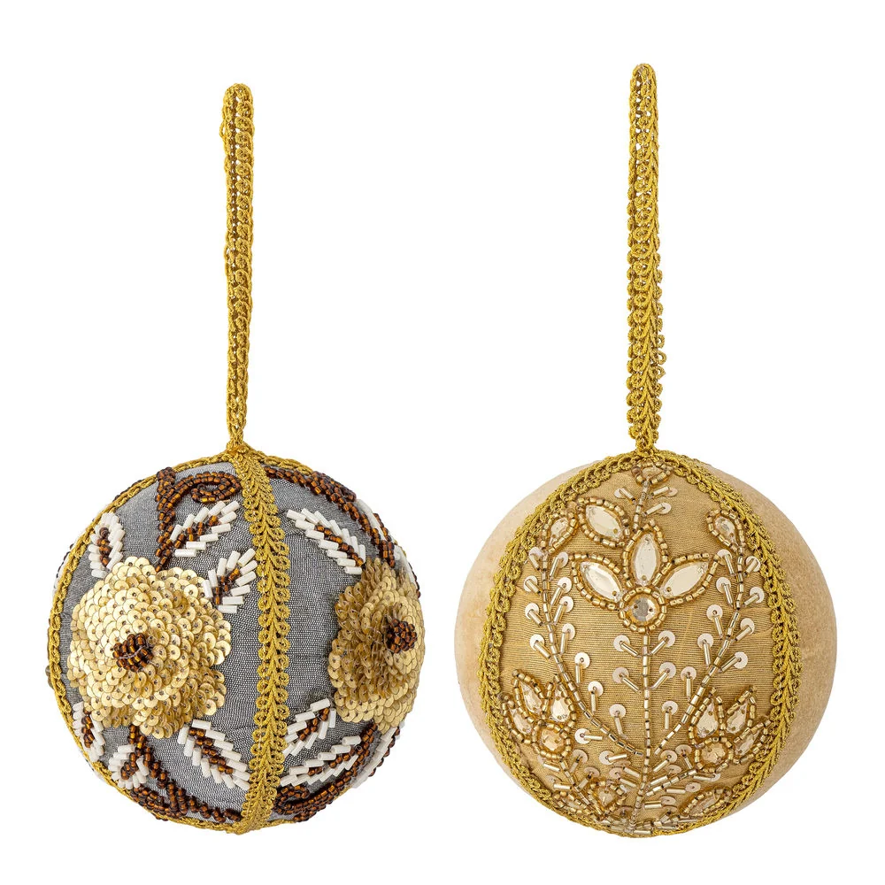 Acero Inoxidable Bloomingville Jenna Ornamento, Oro, Poliéster