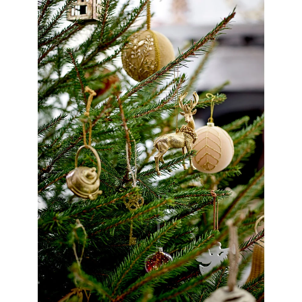 Acero Inoxidable Bloomingville Jenna Ornamento, Oro, Poliéster