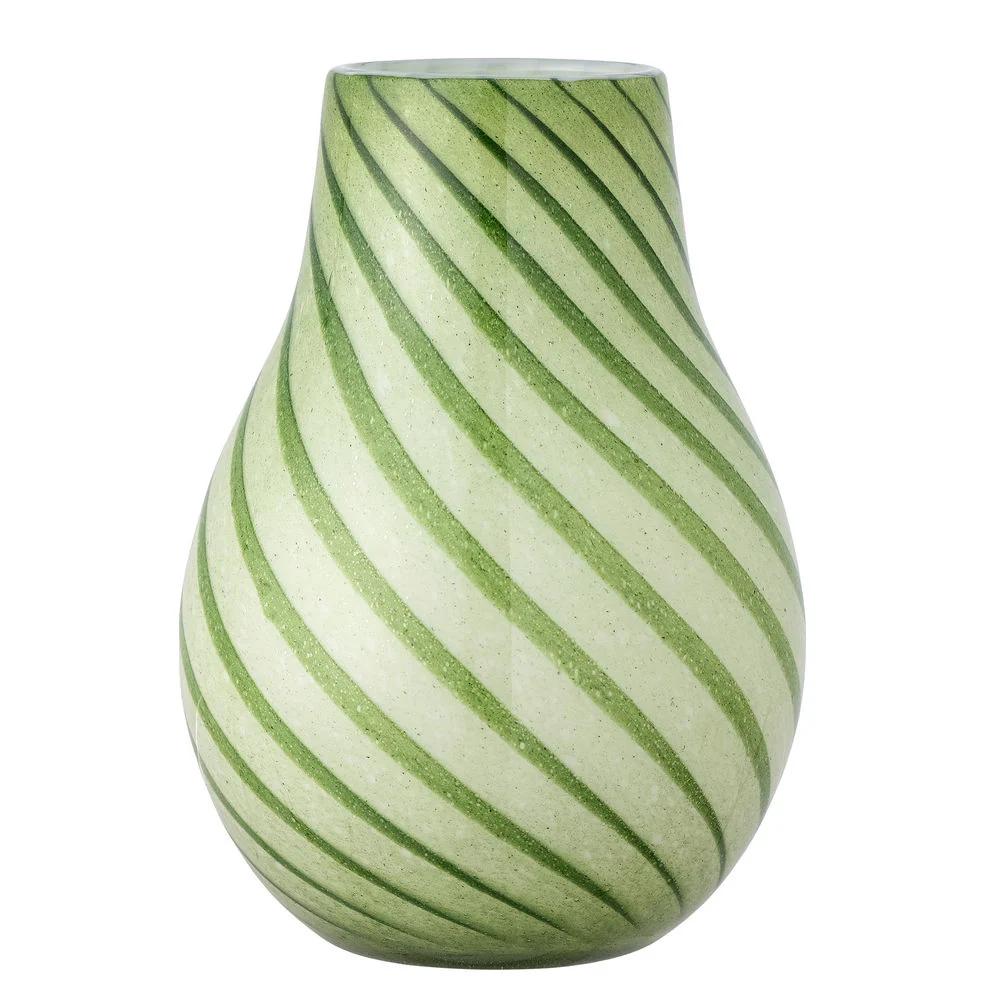 Acero Inoxidable Jarrón Bloomingville Leona, verde, vidrio