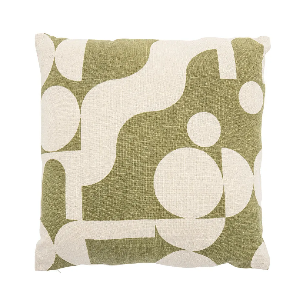 Almohada Bloomingville Annor, Verde, Algodón con Sensor de Movimiento