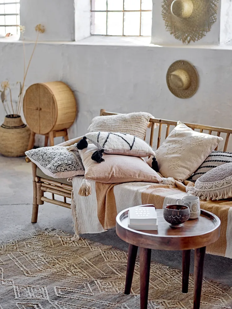 Almohada Bloomingville Leva, Naturaleza, Algodón con Garantí de 3 ños