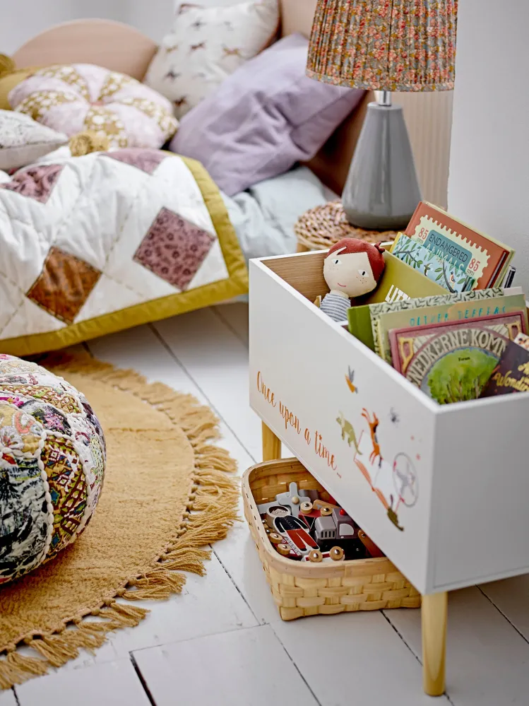 Almohada Bloomingville PORTÁTIL Madlen, marrón, algodón