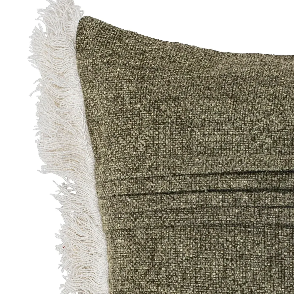 Almohada Bloomingville He, verde, algodón Fácil Montaje