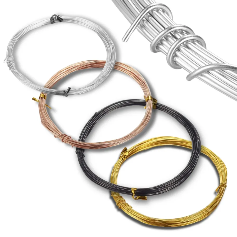 Antideslizante Alambre, Aluminio, Gauge 9 Oro