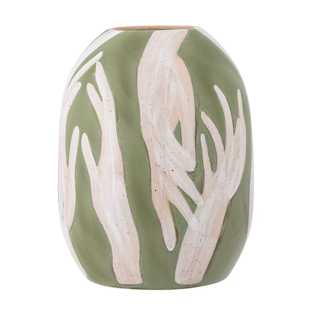 Antideslizante Bloomingville Adalena Vaas, Verde, Gres