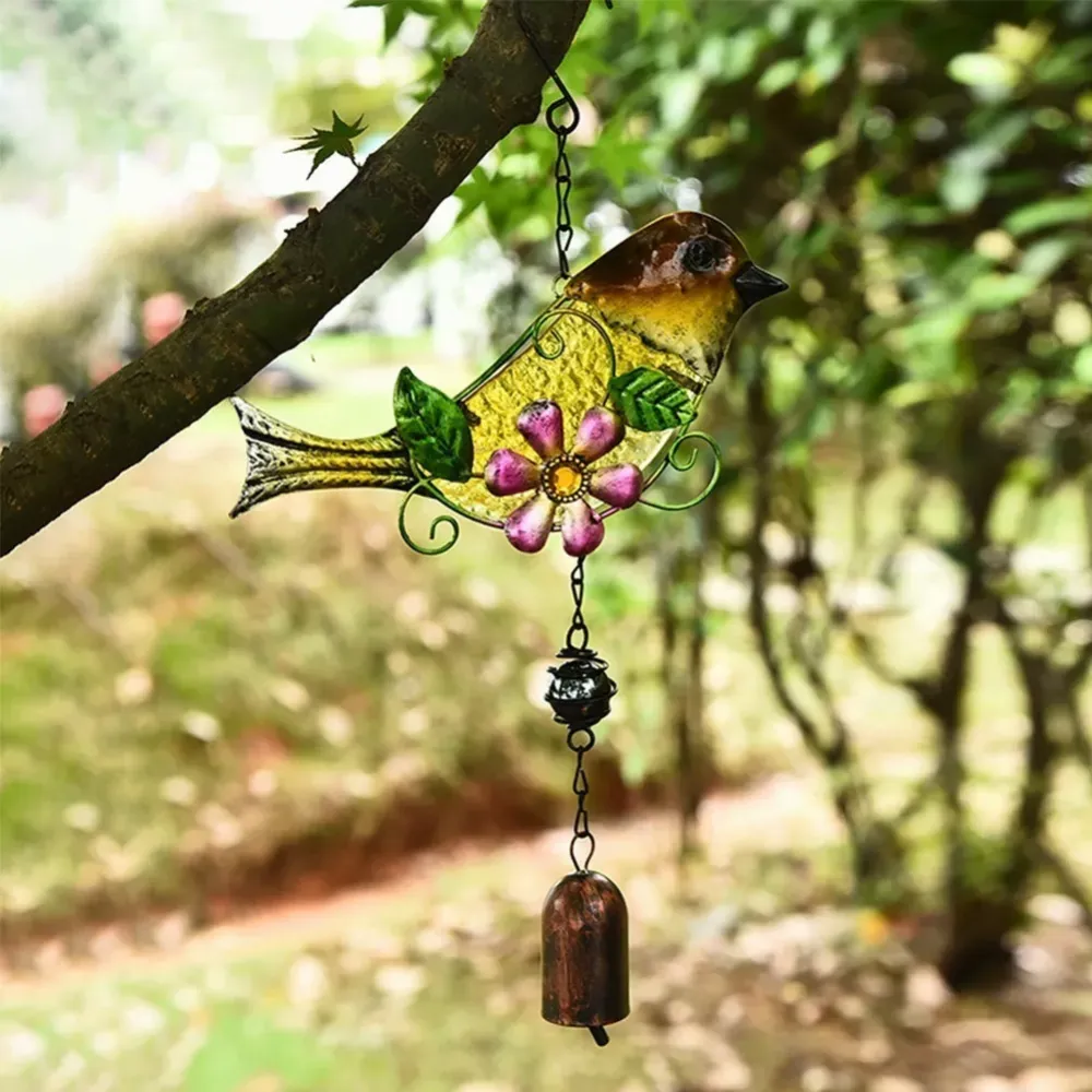 Antideslizante Colgante Jardín Colibrí Vidrio Y Cobre