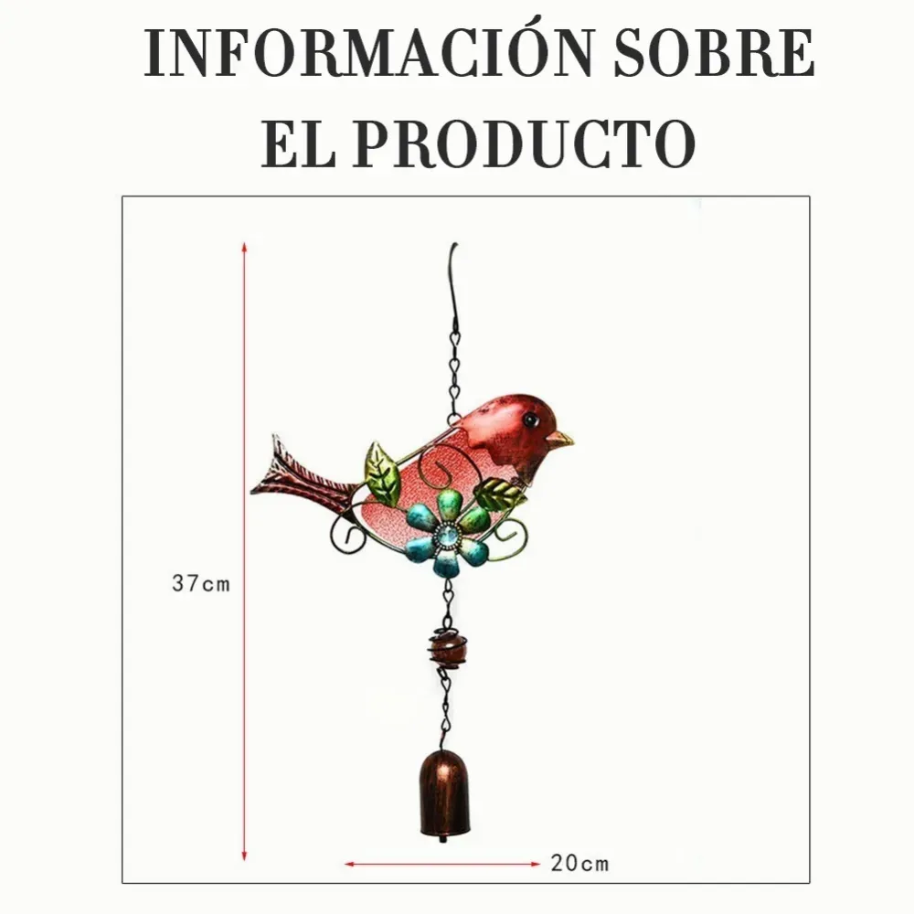 Antideslizante Colgante Jardín Colibrí Vidrio Y Cobre