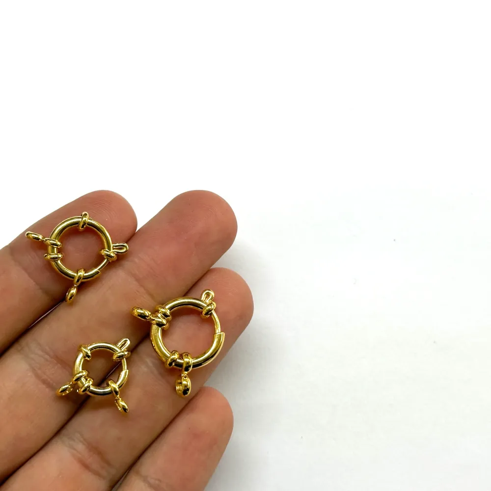 Aro, Redondo, Acero inoxidable Steel, Enchapado 24k, Cierre con Sensor de Movimiento