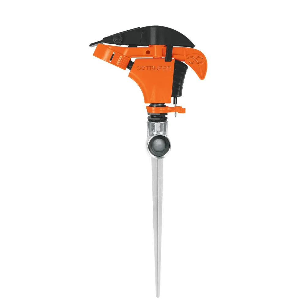 Aspersor plástico una ví, estaca de 11" - Impermeable y UV Resistente