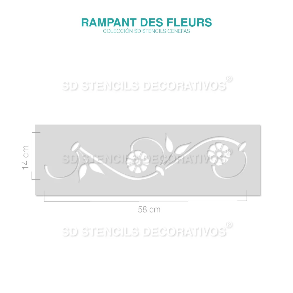 Automático con Sensor RAMPANT DES FLEURS STENCIL