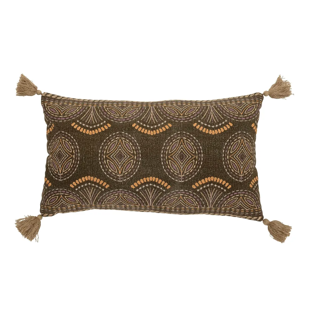 Bloomingville Almohada Nesma, marrón, algodón Baterí Recargable