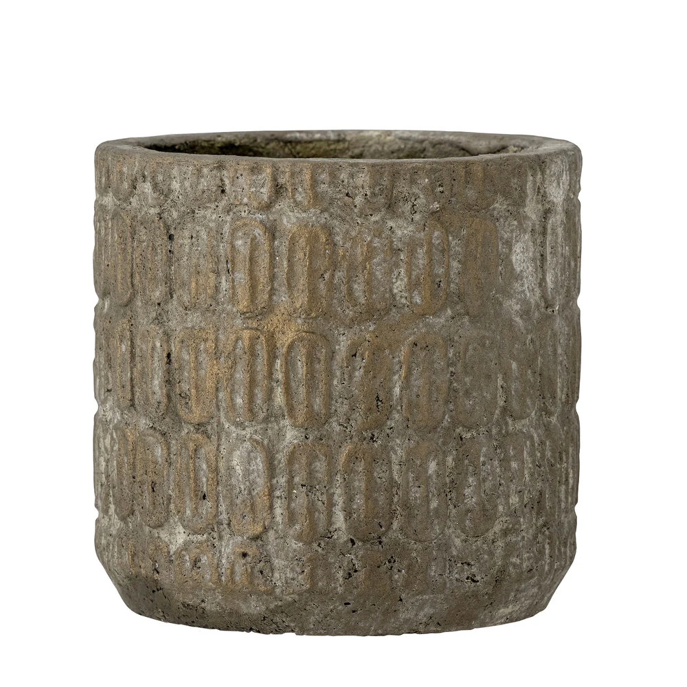 Bloomingville Betas Deco Flower Pot, gris, cemento Fácil Montaje