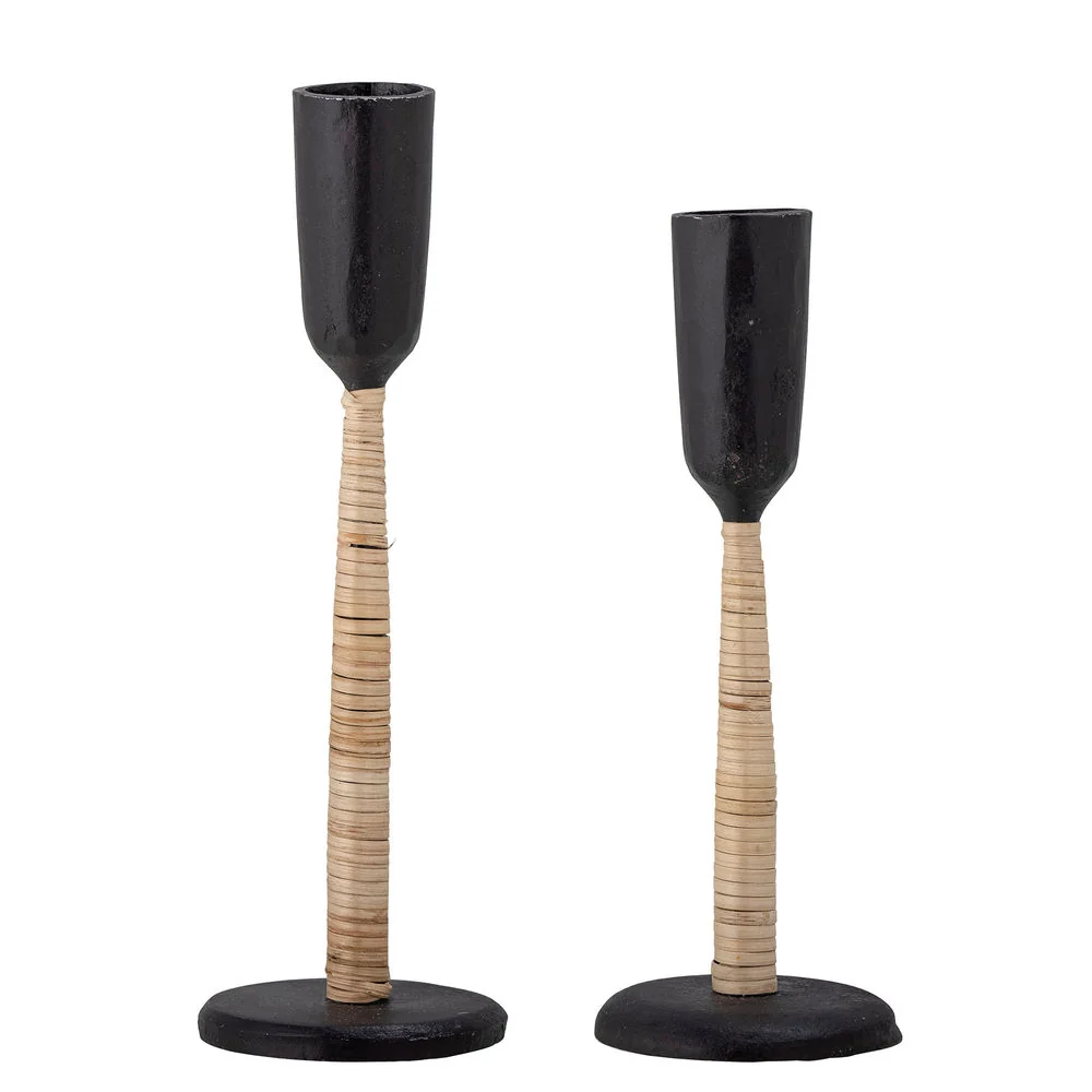 Bloomingville Candelero Kesha, Negro, Metálico